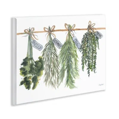 Stupell Industries Hanging Kitchen Herbs Wall Plaque Art By Roy Ebert In Green
