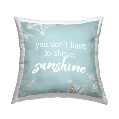 Stupell Industries Happiness Winter Snow Phrase Typography Printed Throw Pillow Design By Ann Bailey