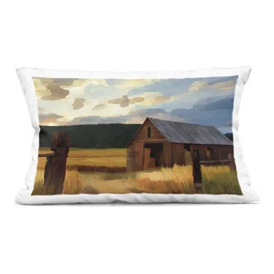 Stupell Industries Harvest Time Autumn Barn Decorative Printed Throw Pillow, Design By Renel Peters, 14 X 7 X 20 In Blue