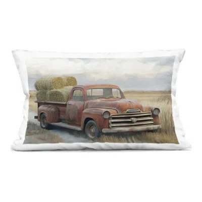 Stupell Industries Hay Time Farm Truck Load Decorative Printed Throw Pillow, Design By Kim Allen, 14 X 7 X 20 In Brown
