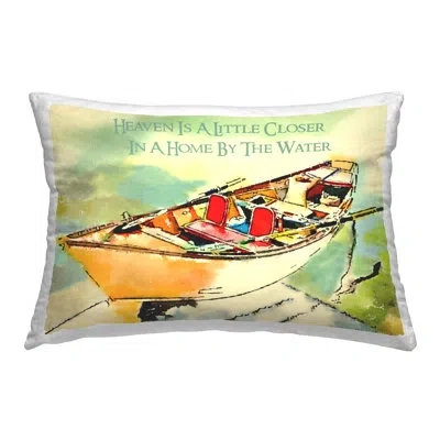Stupell Industries Heaven Is Closer Phrase Decorative Printed Throw Pillow By Jill Meyer In Green