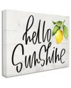 Stupell Industries Hello Sunshine Expression Soft Country Lemon Branch Stretched Canvas Wall Art By Valerie In Grey