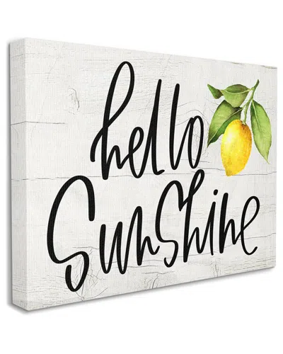 STUPELL STUPELL INDUSTRIES HELLO SUNSHINE EXPRESSION SOFT COUNTRY LEMON BRANCH STRETCHED CANVAS WALL ART BY 