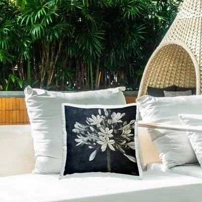 Stupell Industries Herb Blooms Printed Outdoor Throw Pillow Design By Patricia Pinto In Black