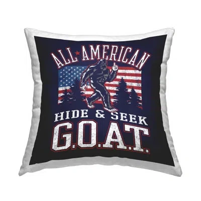 Stupell Industries Hide & Seek Monster Decorative Printed Throw Pillow Design By Jedco Brands, Inc. In Blue