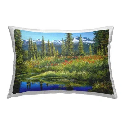 Stupell Industries High Country Summer Outdoor Printed Pillow By Andrew Kiss In Green