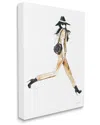 Stupell Industries High Profile Fashion Female Glam Walking Pose Stretched Canvas Wall Art By Merced In White