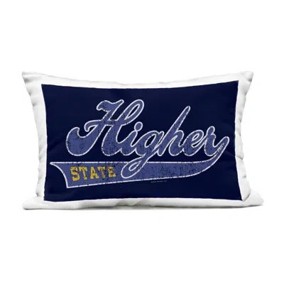 Stupell Industries Higher State Varsity Style Design By Higher Learning/life Is High Outdoor Printed Pillow In Blue