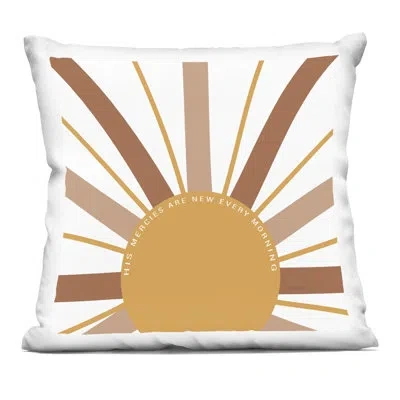 Stupell Industries His Mercies Every Morning Decorative Printed Throw Pillow, Design By Sd Graphics Studio, 18 X 7 X 18 In Orange