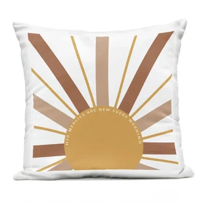 Stupell Industries His Mercies Every Morning Outdoor Printed Pillow, Design By Sd Graphics Studio, 18 X 7 X 18 In Orange
