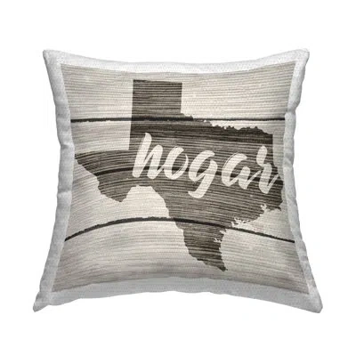 Stupell Industries Hogar Estado De Texas Outdoor Printed Pillow By Lil' Rue In Tan