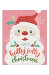 Stupell Industries Holly Jolly Santa Canvas Wall Art In Pink