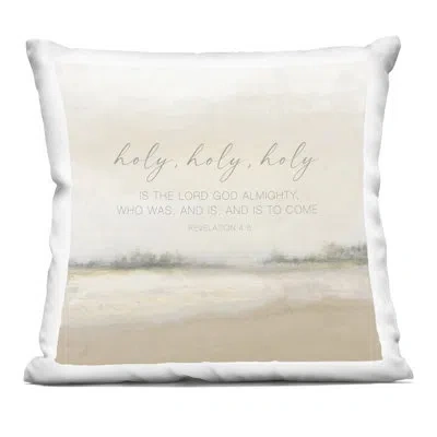 Stupell Industries Holy Revelation Proverb Decorative Printed Throw Pillow, Design By John Spaeth, 18 X 7 X 18 In Beige