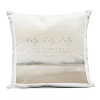 Stupell Industries Holy Revelation Proverb Outdoor Printed Pillow, Design By John Spaeth, 18 X 7 X 18 In Beige