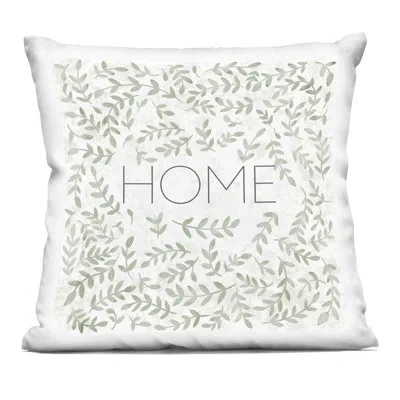 Stupell Industries Home With Ivy Sprigs Decorative Printed Throw Pillow, Design By Sd Graphics Studio, 18 X 7 X 18 In Green