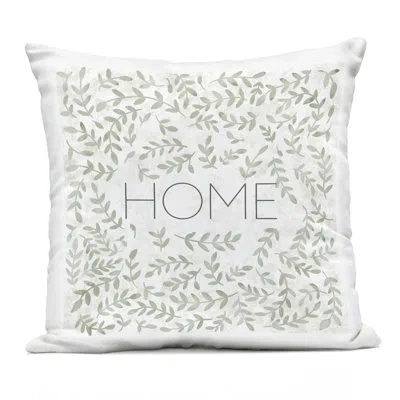 Stupell Industries Home With Ivy Sprigs Outdoor Printed Pillow, Design By Sd Graphics Studio, 18 X 7 X 18 In Green