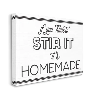 Stupell Industries Homemade If Stirred Humorous Cooking Kitchen Vintage Phrase - Textual Art In Wrapped Canvas