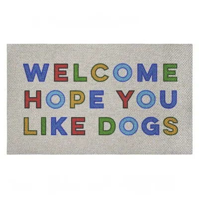 Stupell Industries Hope You Like Dogs Greeting Outdoor Door Mat, Design By Lil' Rue, 30"