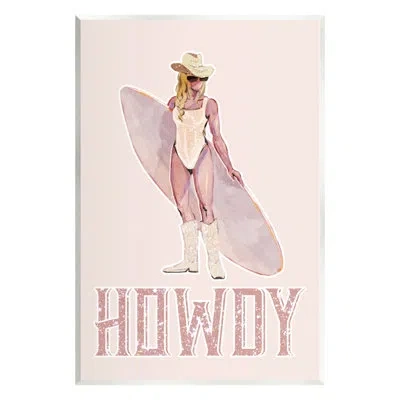 Stupell Industries Howdy Coastal Cowgirl By Ziwei Li In Beige