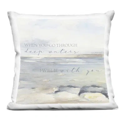 Stupell Industries I Will Be With You Proverb Decorative Printed Throw Pillow, Design By Lanie Loreth, 18 X 7 X 18 In Gray