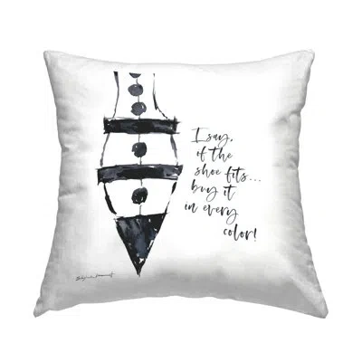 Stupell Industries If The Shoe Fits Fashion Heel Phrase Printed Throw Pillow Design By Stephanie Workman Marrott