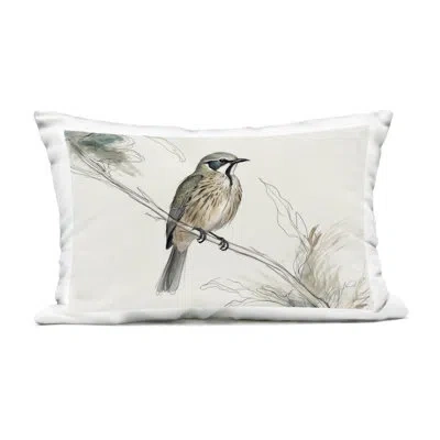 Stupell Industries Illustrated Wildlife Bird Design By Lsr Creative Studio Outdoor Printed Pillow In Beige