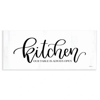 Stupell Industries Kitchen Always Open Wall Plaque Art By Imperfect Dust In White