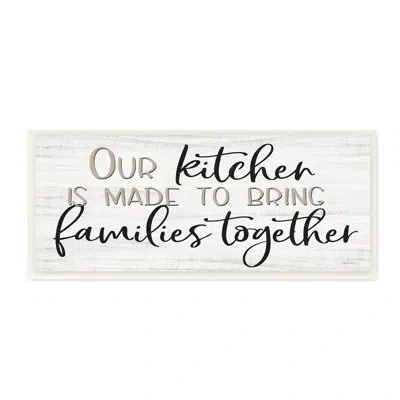 Stupell Industries Kitchen & Family Meaningful Quote Birch Texture Wall Plaque Art By Susie Boyer In Black;gray