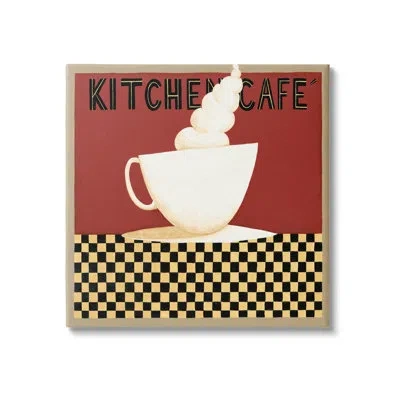 Stupell Industries Kitchen Cafe Vintage Patterned Canvas Wall Art By Dan Dipaolo In Black;brown;white;red