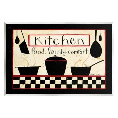 Stupell Industries Kitchen Food Family Comfort Patterned Canvas Wall Art By Dan Dipaolo In Wood