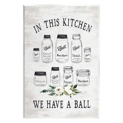Stupell Industries Kitchen Jar Phrase On Wood By Lettered And Lined Print