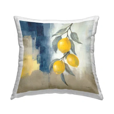Stupell Industries Kitchen Lemons Hanging Decorative Printed Throw Pillow Design By Silvia Vassileva In Blue