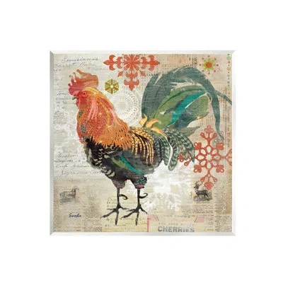 Stupell Industries Kitchen Rooster Farmhouse Collage - Graphic Art In Wood