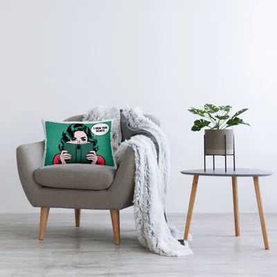 Stupell Industries Know Your Secrets Decorative Printed Throw Pillow, Design By Andreas Magnusson In Green