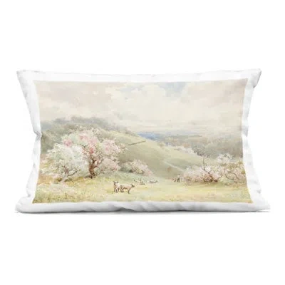Stupell Industries Lambs Strolling Pastel Countryside Decorative Printed Throw Pillow Design By Lux + Me Designs In Green