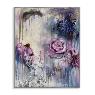 Stupell Industries Lavender Light Blossoms Framed Giclee Art By Linda Mcclure In Farmhouse Gray Framed Giclee