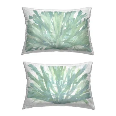 Stupell Industries Layered Green Seaweed Printed Outdoor Throw Pillow Design By Stellar Design Studio (set Of 2)