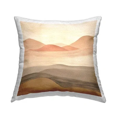 Stupell Industries Layered Sand Dunes Outdoor Printed Pillow By Irena Orlov In Tan