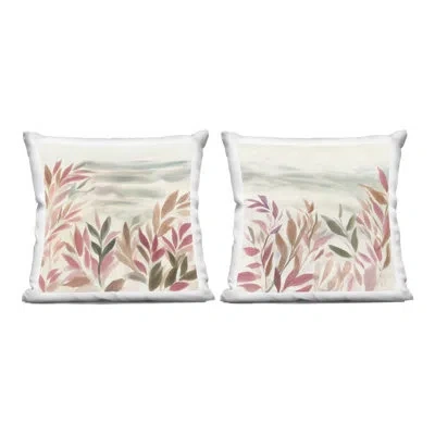 Stupell Industries Leafy Muted Subtlety 2 Piece Decorative Printed Throw Pillow Set Design By Mona Grace In Tan