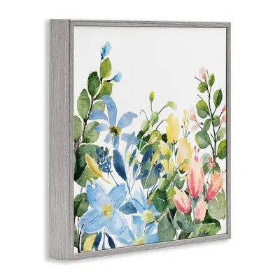 Stupell Industries Leafy Spring Blooms Framed Giclee Art By Kim Allen In Farmhouse Gray Framed Giclee