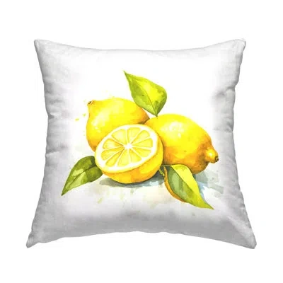 Stupell Industries Lemon Harvest Fruits Decorative Printed Throw Pillow Design By Andrea Haase In Yellow