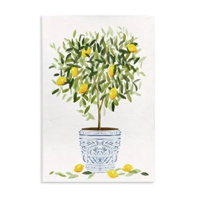 Stupell Industries Lemon Tree Detailed Planter By Ziwei Li In Green