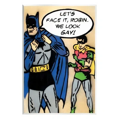 Stupell Industries Let's Face It Robin Funny Comic By Juan Sly - Floater Frame Graphic Art In Multi