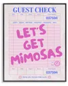 Stupell Industries Let's Get Mimosas Check Framed Giclee Art In Multi