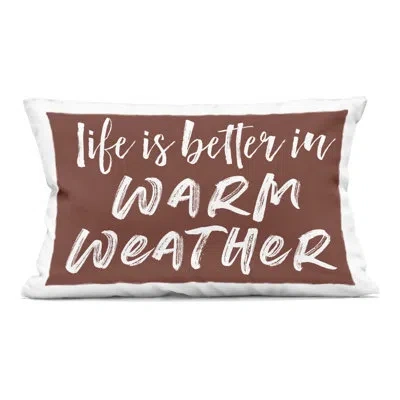 Stupell Industries Let Them Eat Cake Decorative Printed Throw Pillow, Design By Lish Creative In Brown Life Is Better In Warm Weather