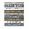 Stupell Industries Life Is Simple Lake House List Canvas Art In Brown
