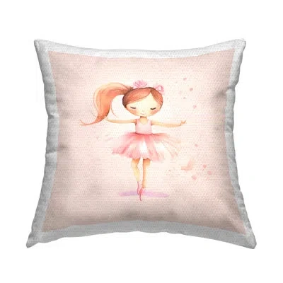 Stupell Industries Little Dancer Girl Outdoor Printed Pillow By Andrea Haase In Animal Print