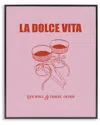 Stupell Industries Live Well & Travel Often Framed Giclee Art In Pink