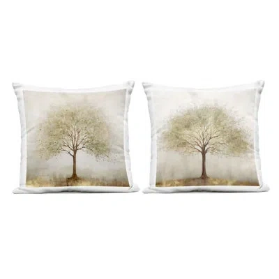 Stupell Industries Lone Trees In Nature 2 Piece Outdoor Printed Pillow Set Design By Irena Orlov In Tan