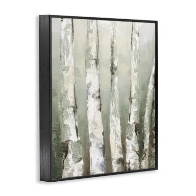 Stupell Industries Looming Birch Forest Framed Giclee, Design By Luna Mavis In Midnight Black Framed Giclee
